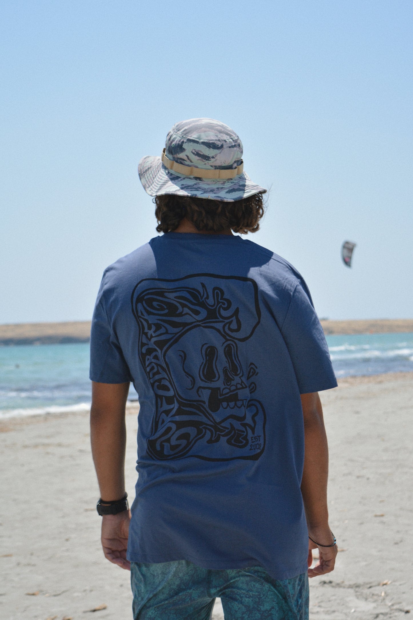 Skull Wave Navy Tee