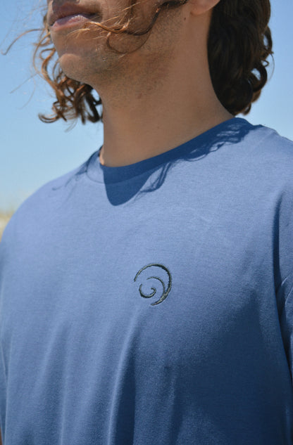 Skull Wave Navy Tee