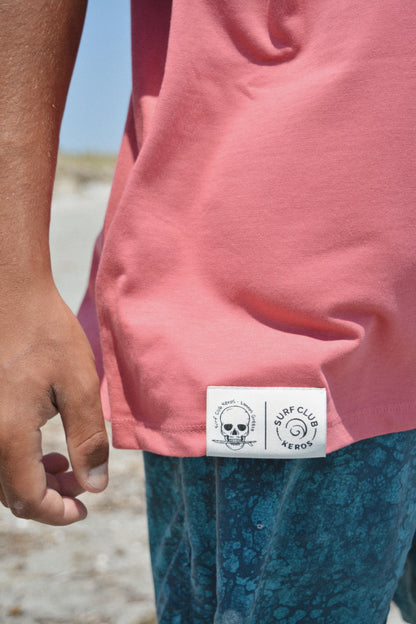 Skull Wave Dusty Rose Tee