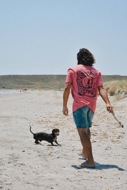 Skull Wave Dusty Rose Tee